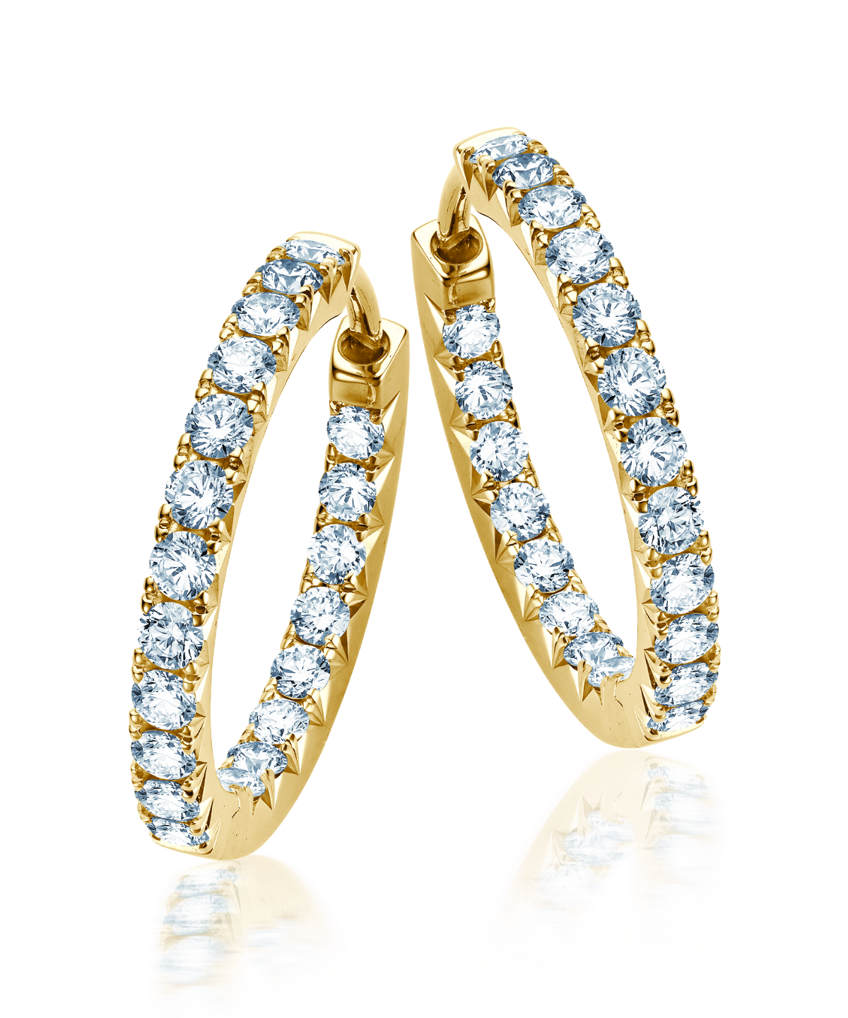 Fishtail Creolen 1,04ct.